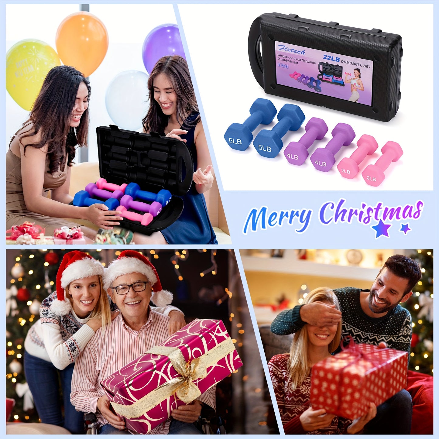 Adjustable Dumbbell Hand Weights Set in Gift Box