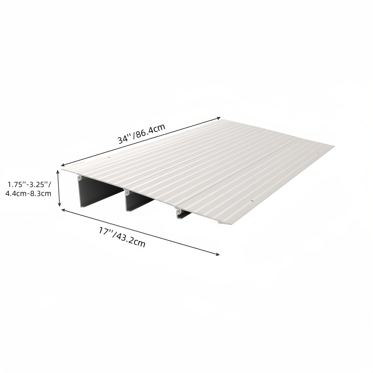 Adjustable Aluminum Alloy Wheelchair Threshold Ramp for Easy Access