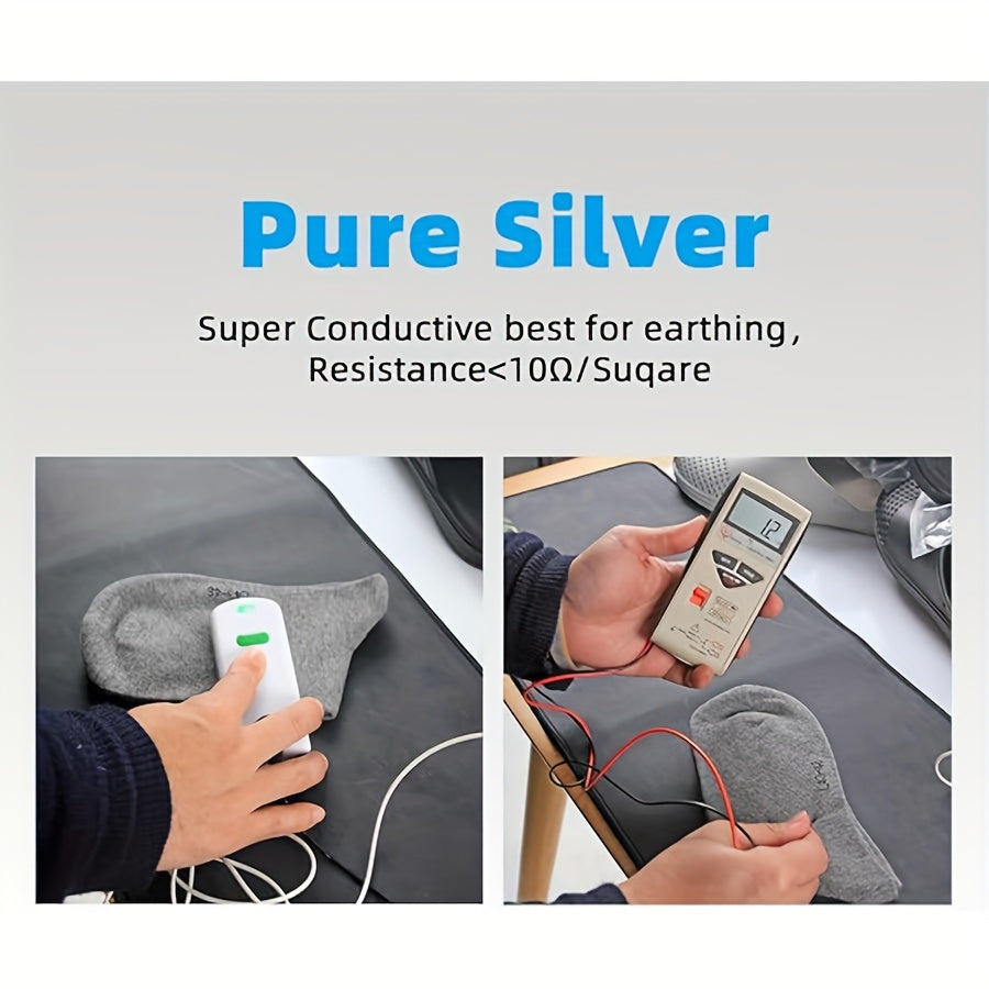 Conductive Grounding Socks with Silver Infusion for Enhanced Wellness