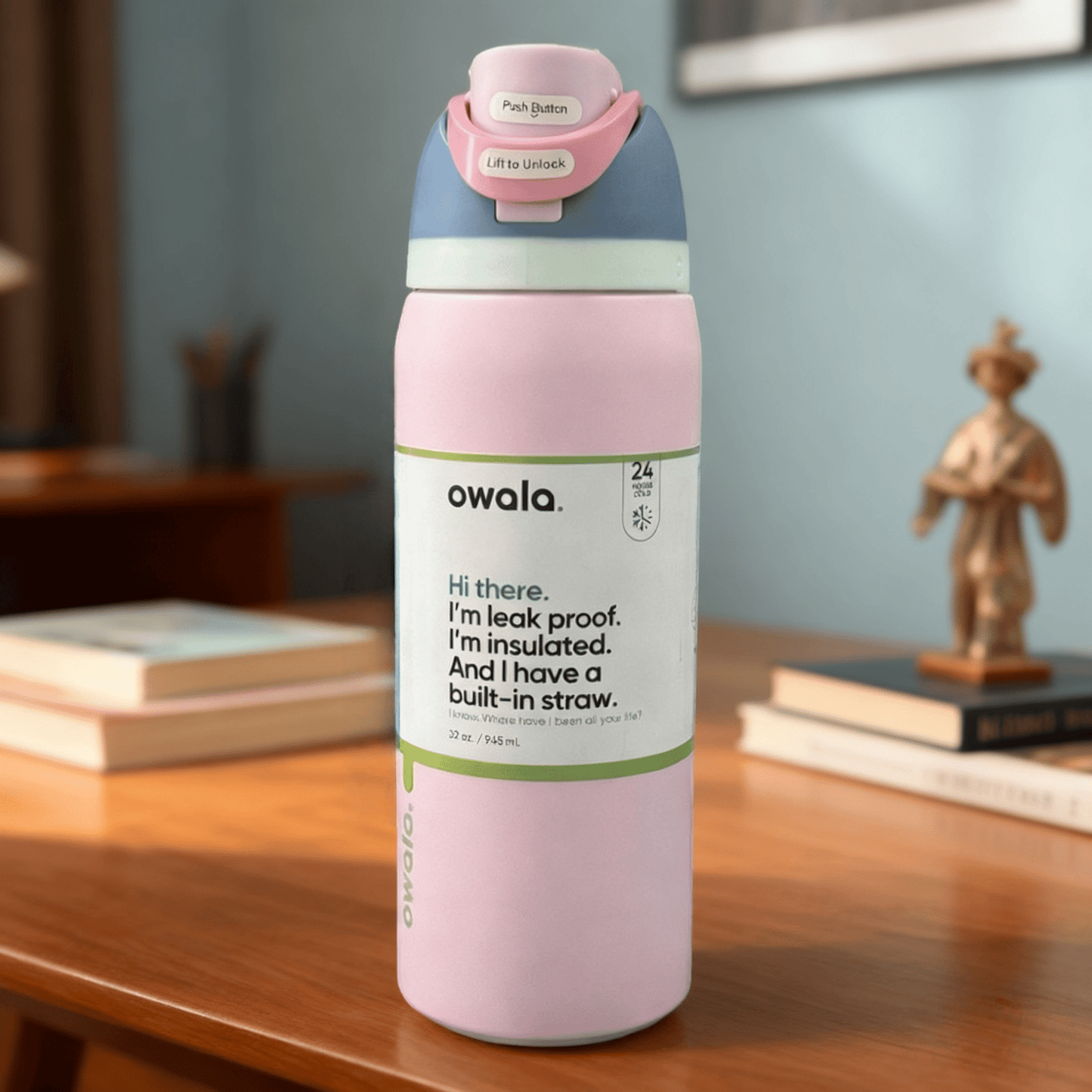 Stainless Steel Insulated Thermos With Built In Straw All Day