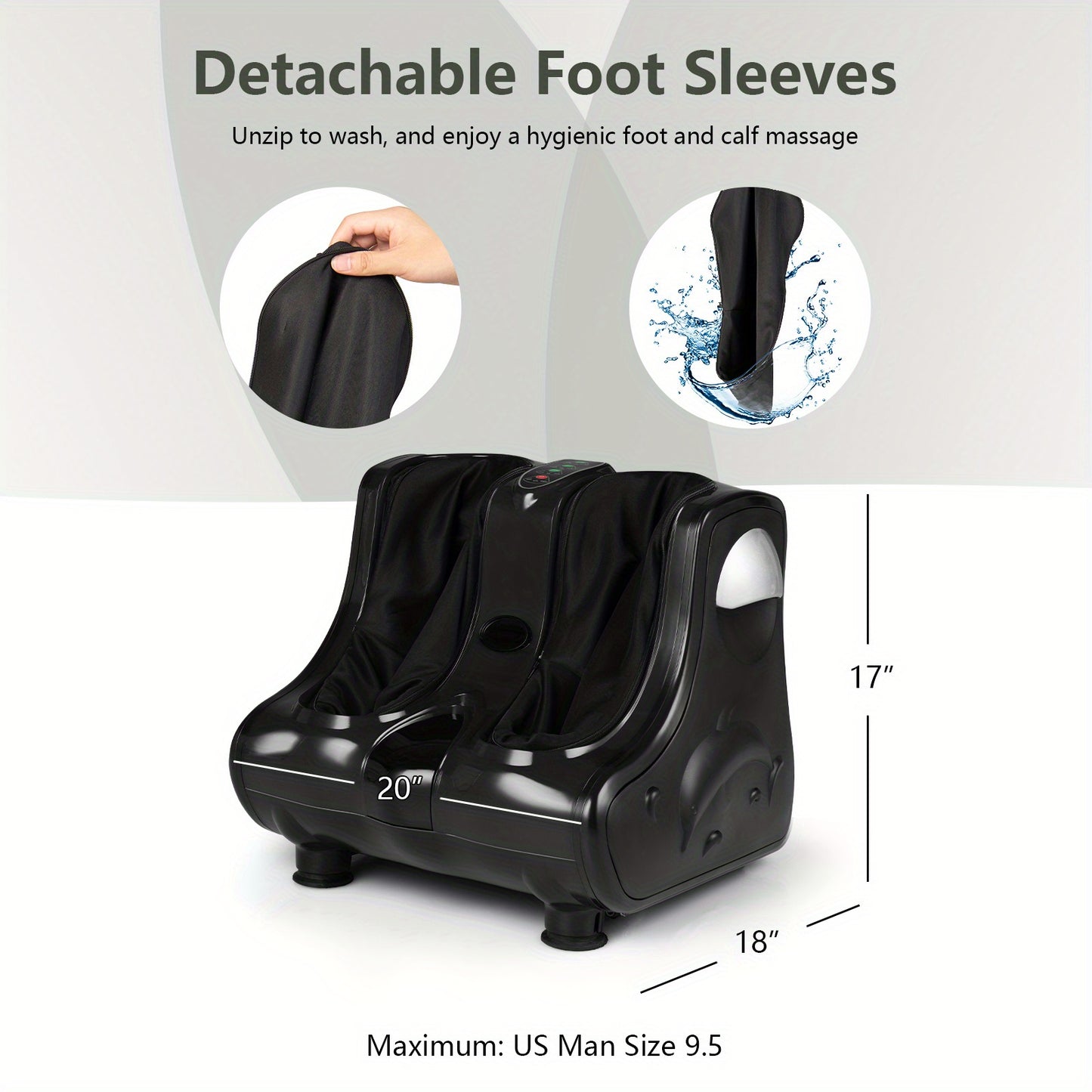 Gymax Foot And Calf Massager With Heat Shiatsu Kneading