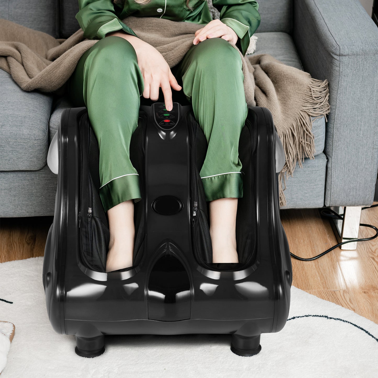 Gymax Foot And Calf Massager With Heat Shiatsu Kneading