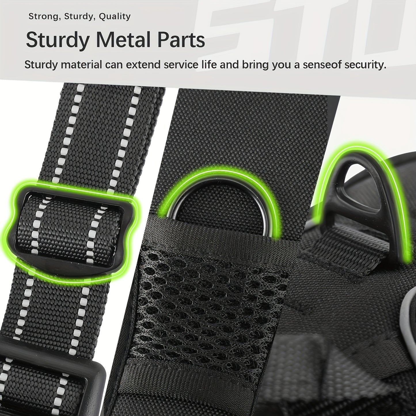 Escape-Proof Dog Harness Set with Leash and Poop Dispenser