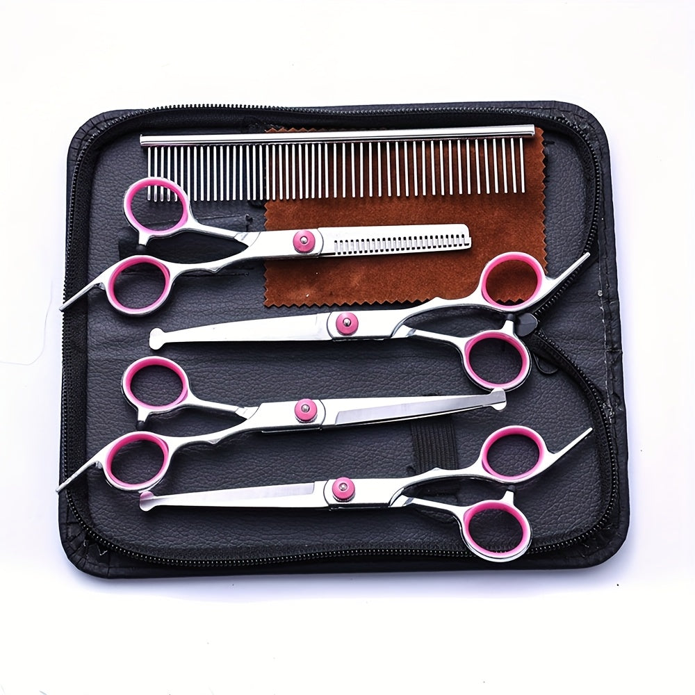 Professional Grooming Scissors Set for Dogs and Cats