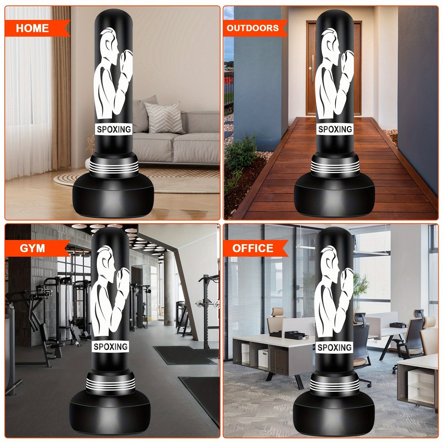 Heavy Punching Bag with Stand for MMA and Boxing Training