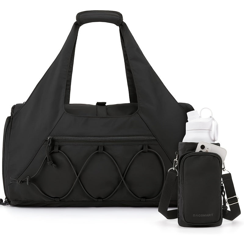 Women Gym Bag With Water Bottle Pocket And Shoe Compartment