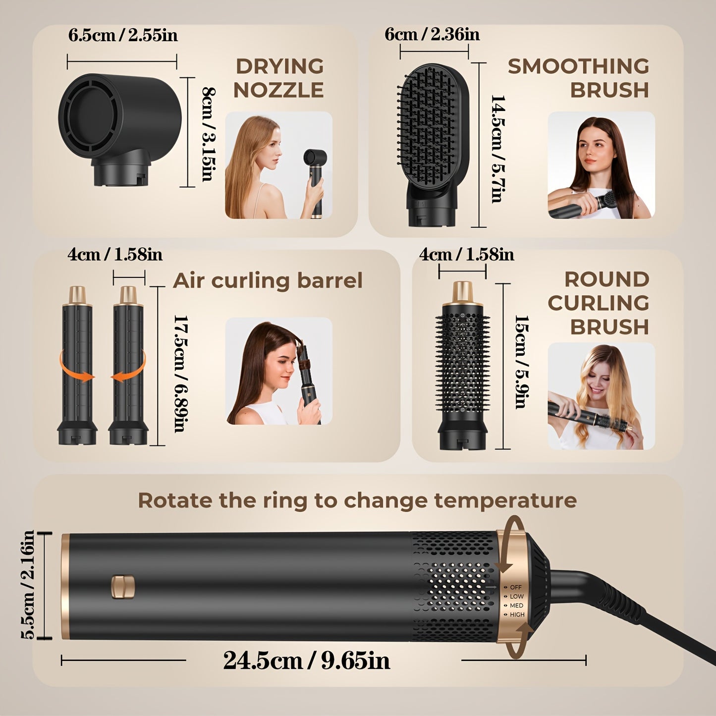5-in-1 Hair Styler Brush for Effortless Styling and Care