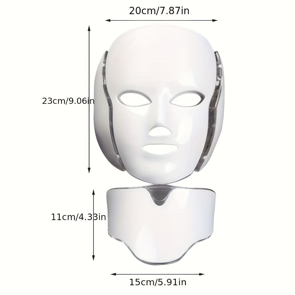 LED Light Therapy Mask for Face and Neck Care