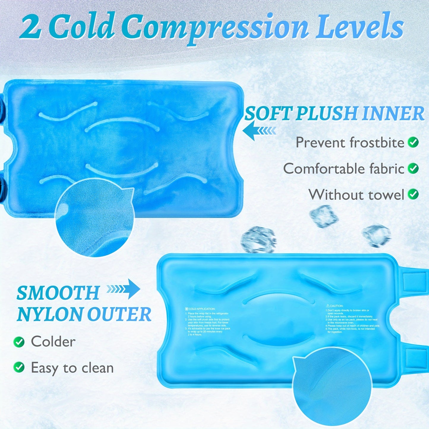 Extra Large Knee Ice Pack Wrap for Pain Relief