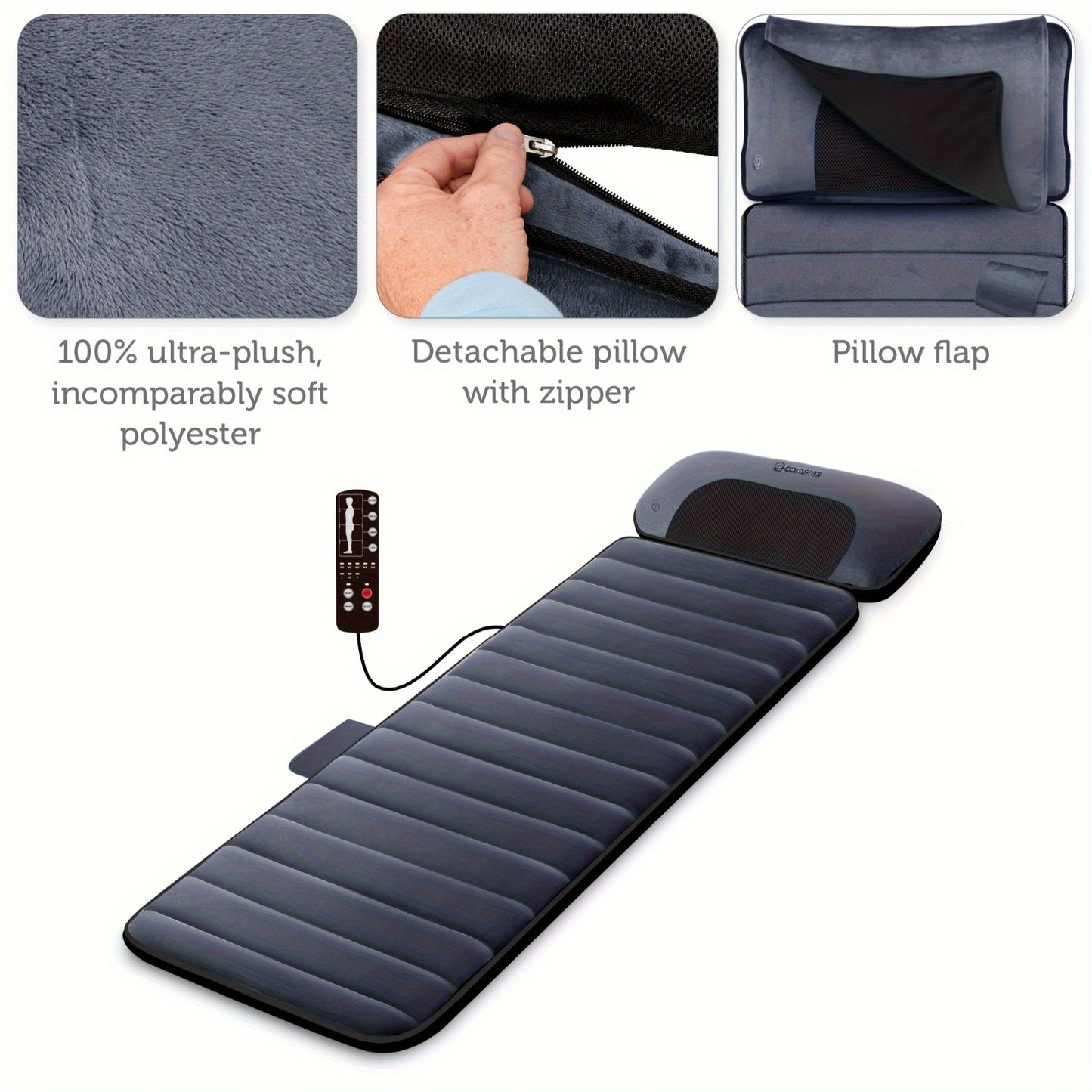 Comfier Full Body Massage Mat With Neck Pillow and Heating Pads