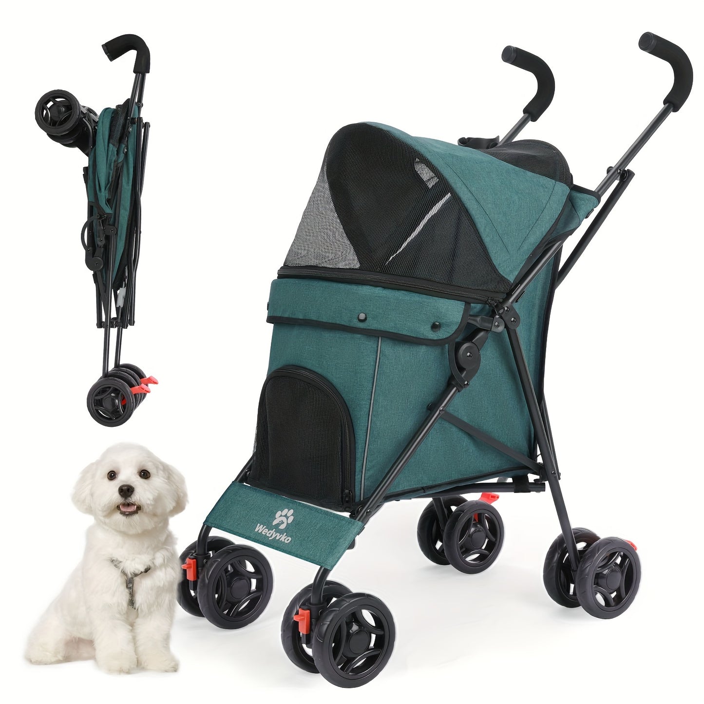 Pet Stroller Folding Cart for Dogs and Cats on the Go