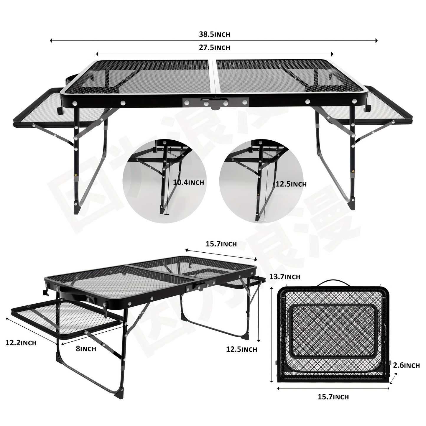 Portable Folding Pet Grooming Table With Adjustable Height Features