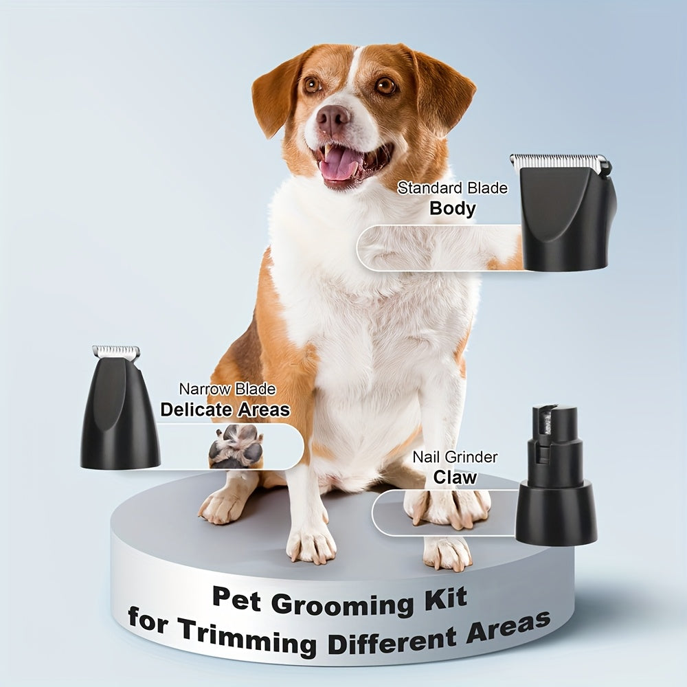 3in1 Small Dog Grooming Kit with Low Noise Clippers