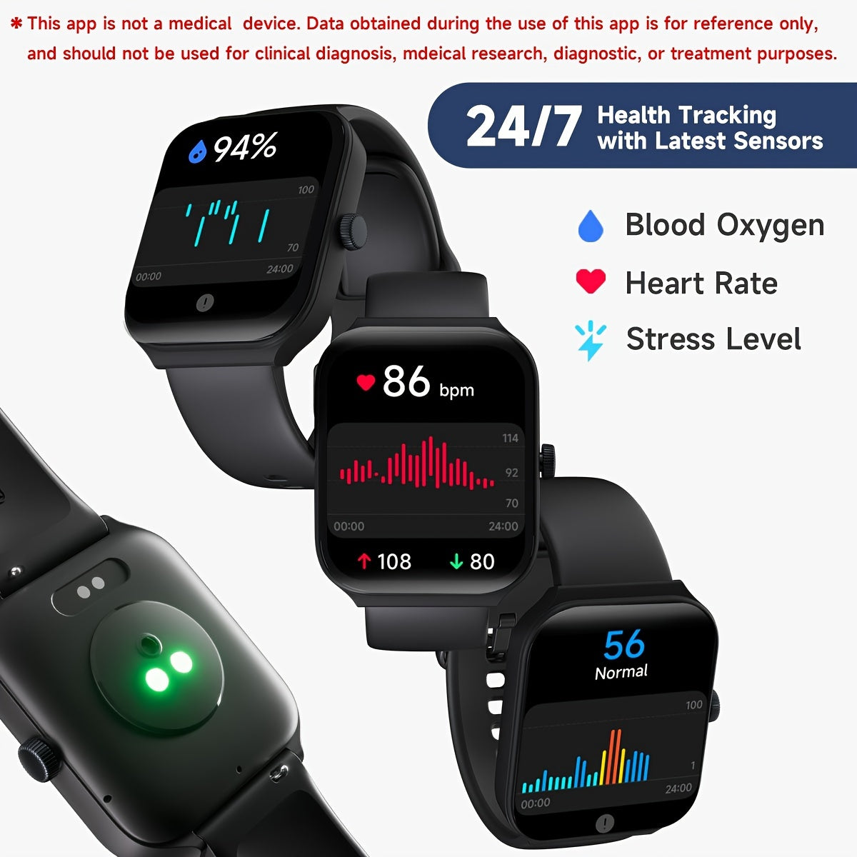 TOOBUR Smartwatch with Call Feature and Fitness Tracking Capabilities