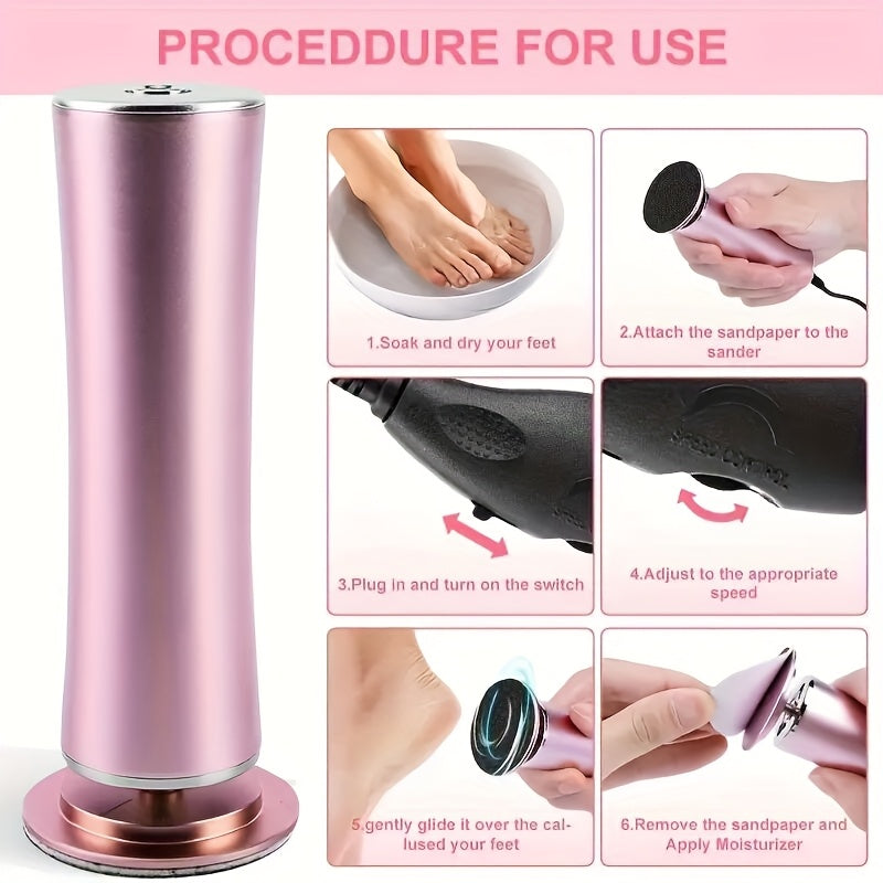 Electric Foot Remover Kit with USB Powered Pedicure Tools