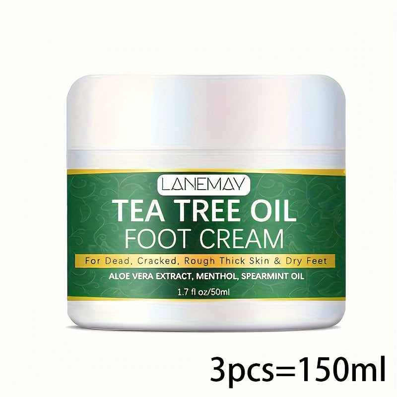 Moisturizing Foot Cream with Tea Tree Oil and Aloe Vera