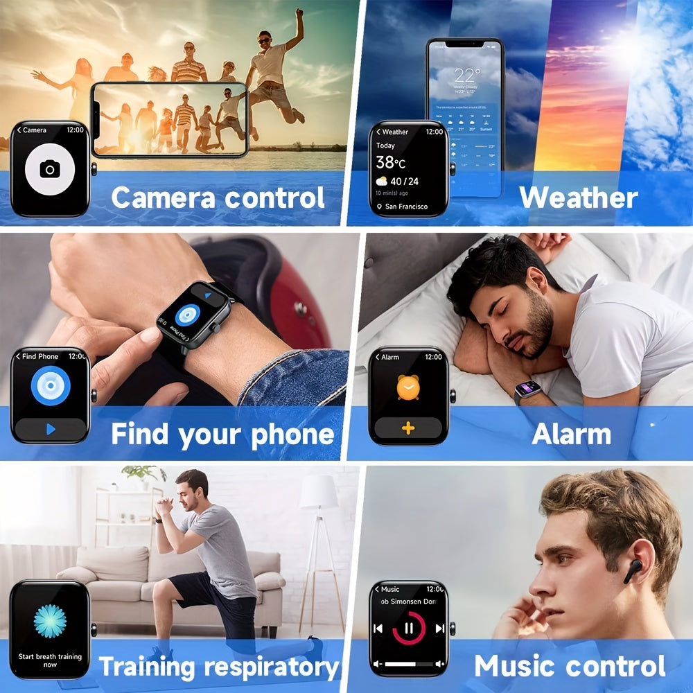 TOOBUR Smartwatch with Call Feature and Fitness Tracking Capabilities
