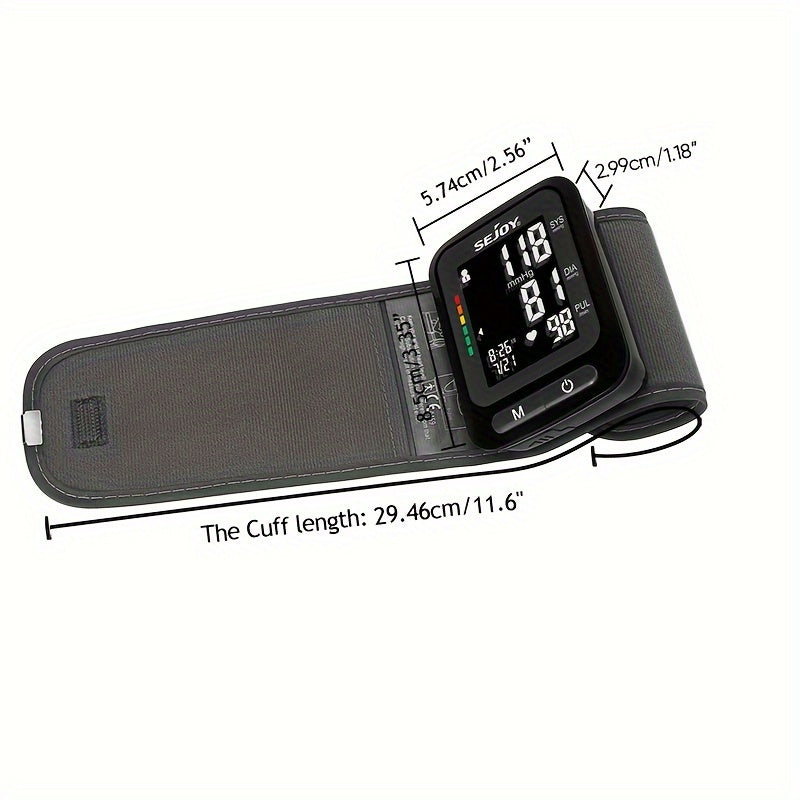 Automatic Digital Wrist Blood Pressure Monitor with Backlit Display