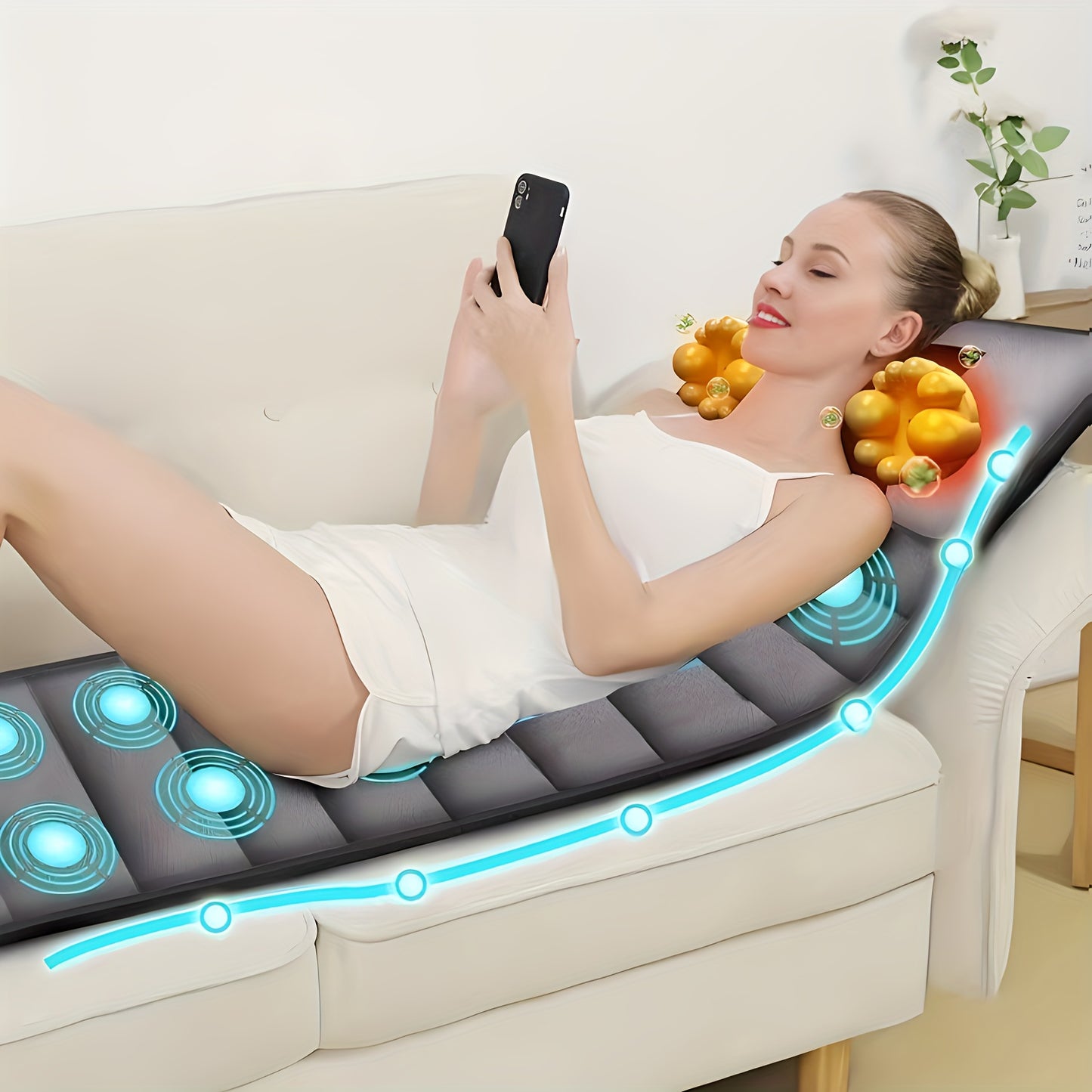 Full Body Acupressure Massage Mattress with Heat Therapy