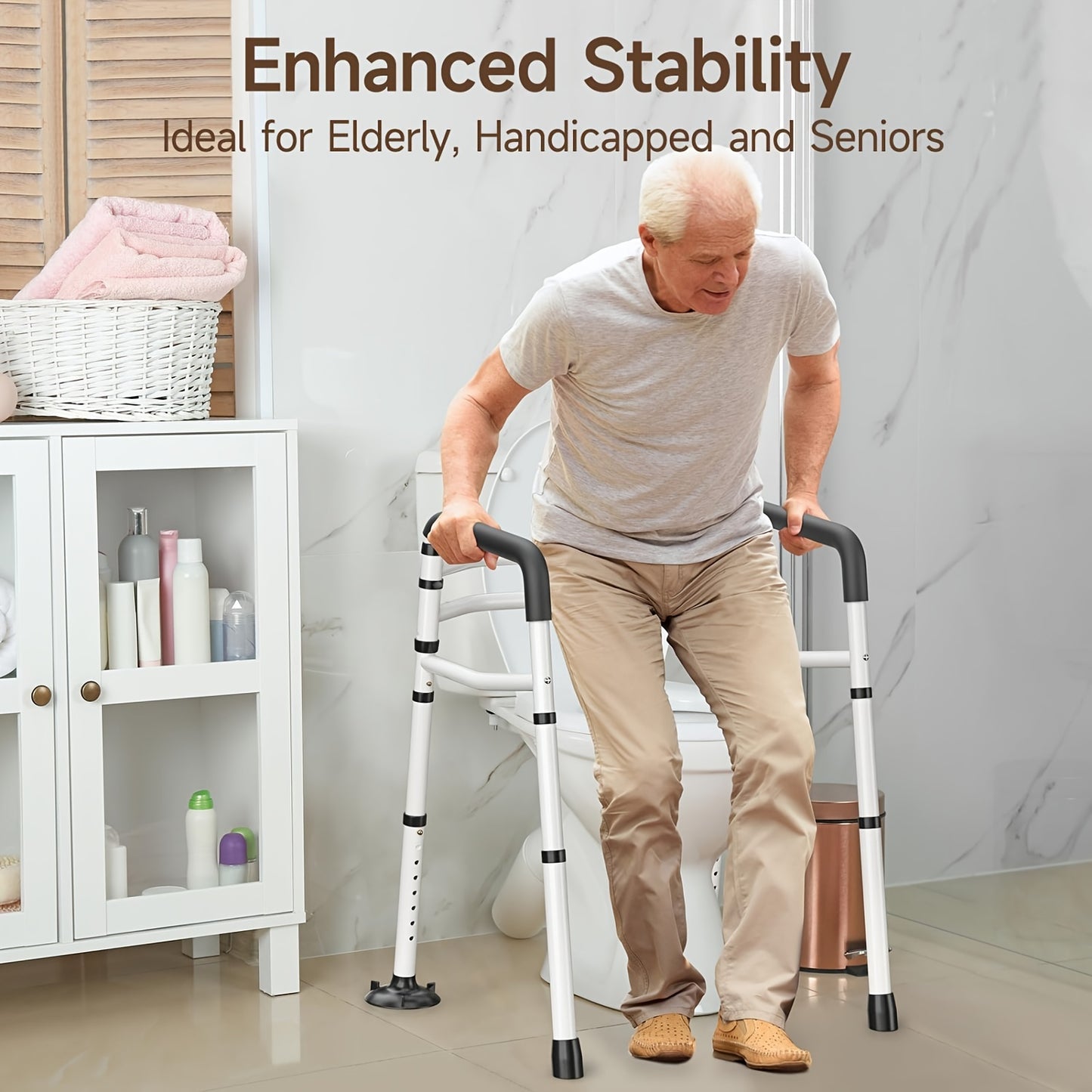Toilet Safety Rails for Bathroom Stability and Support