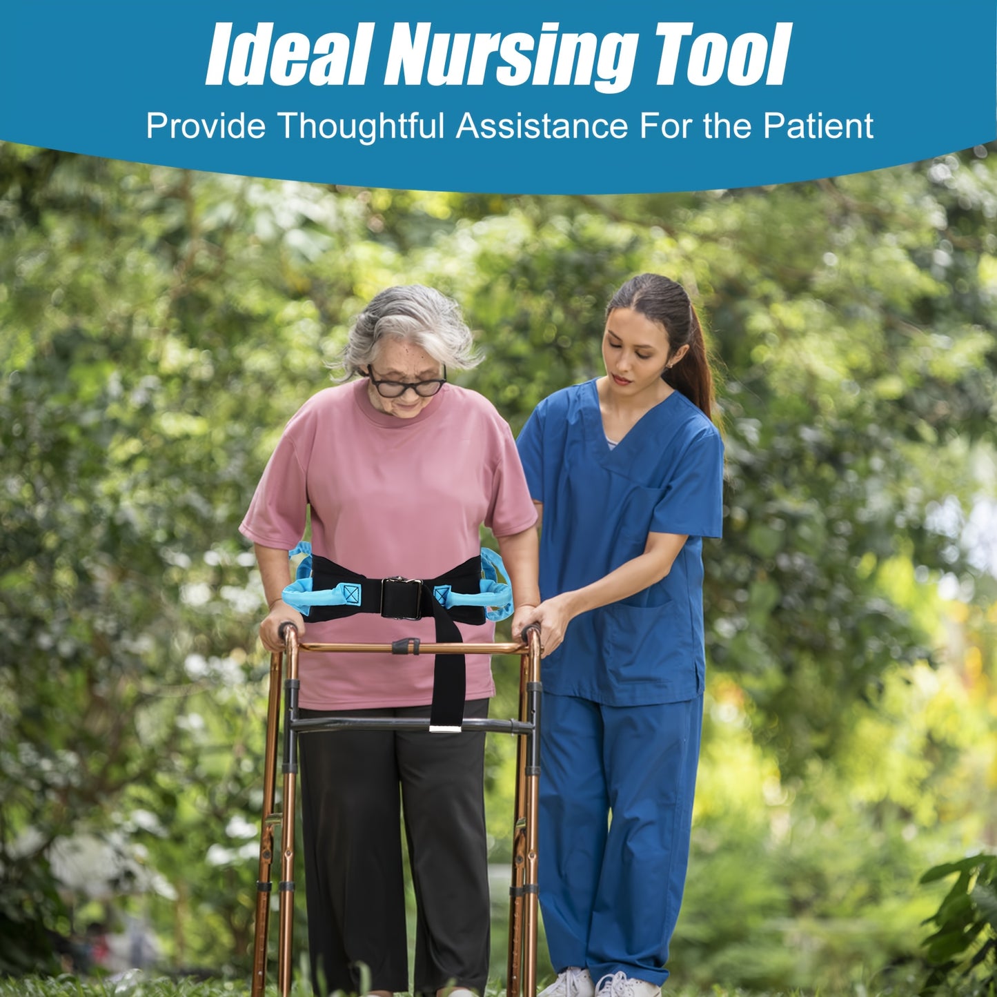 Adjustable Gait Belt for Elderly Transfer and Walking Assistance