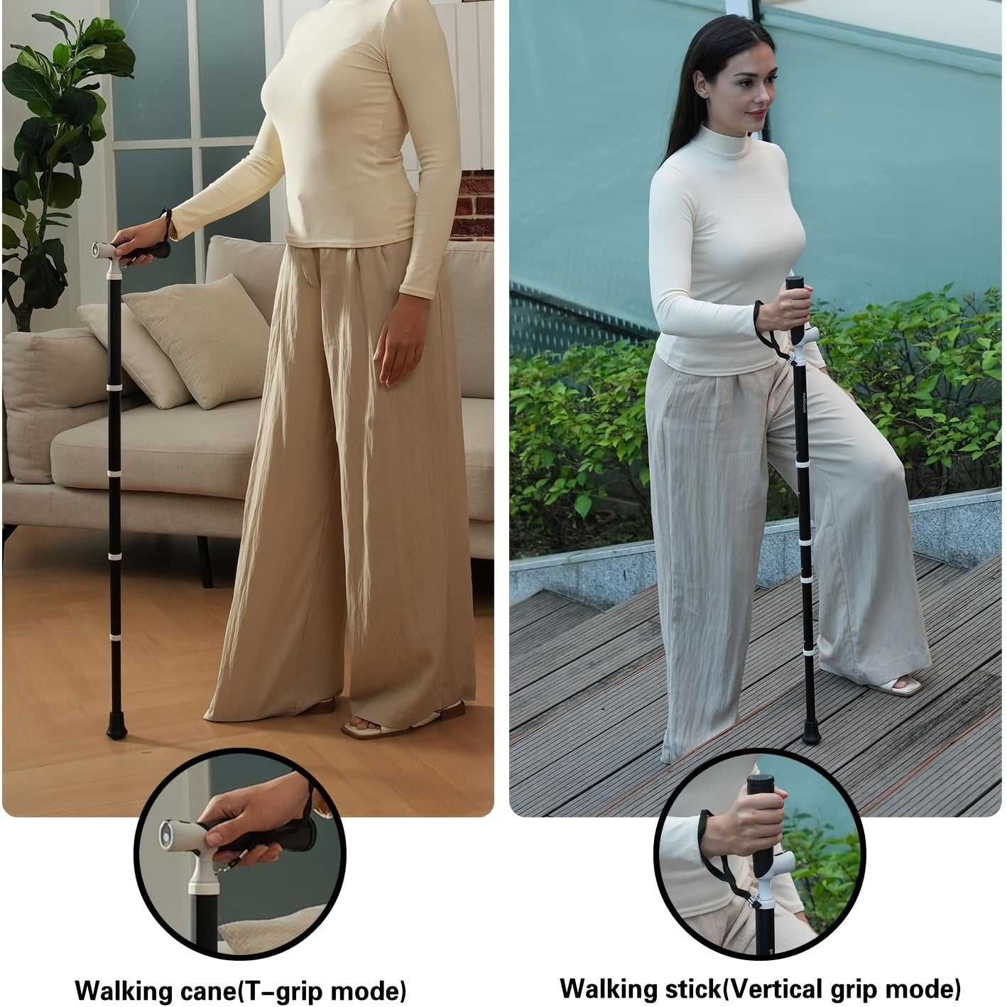 Mumicol Multifunctional Telescopic Cane with Adjustable Handle and Box