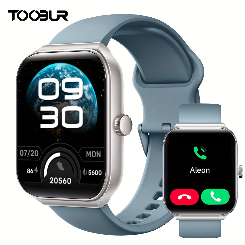 TOOBUR Smartwatch with Call Feature and Fitness Tracking Capabilities
