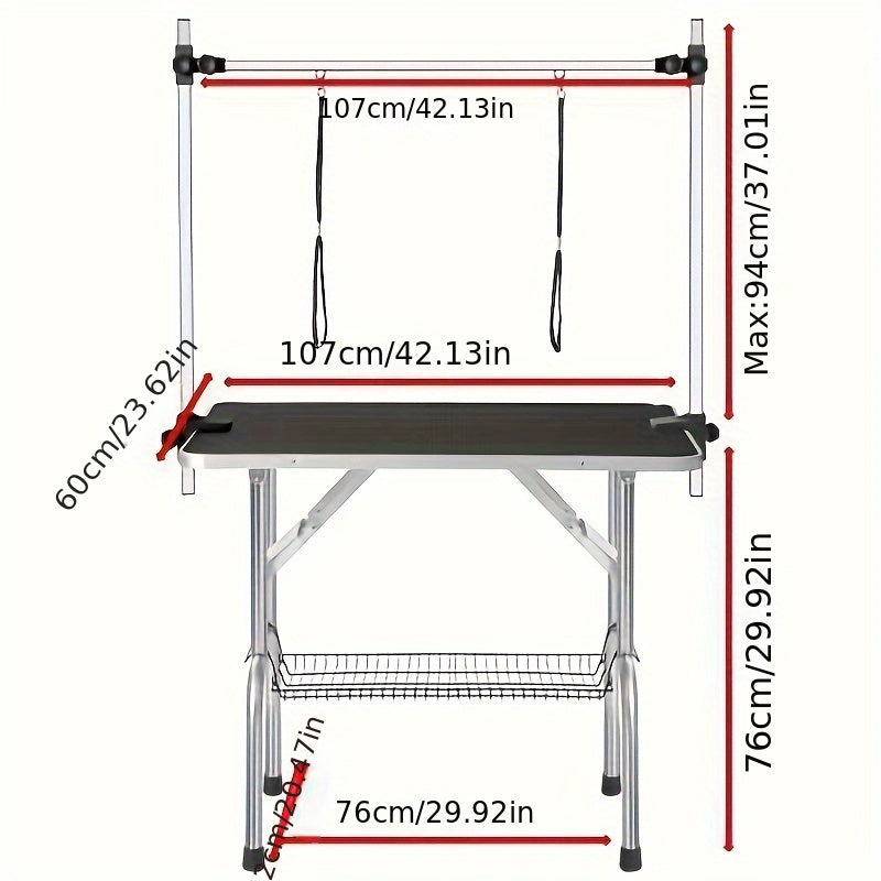 Professional Adjustable Pet Grooming Table for Large Dogs
