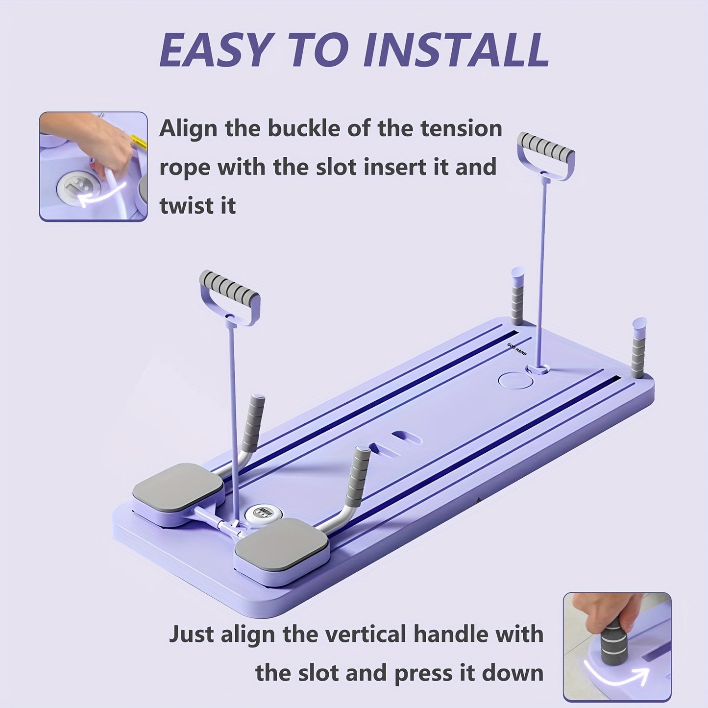 5 In 1 Portable Pilates Reformer Board for Home Workouts