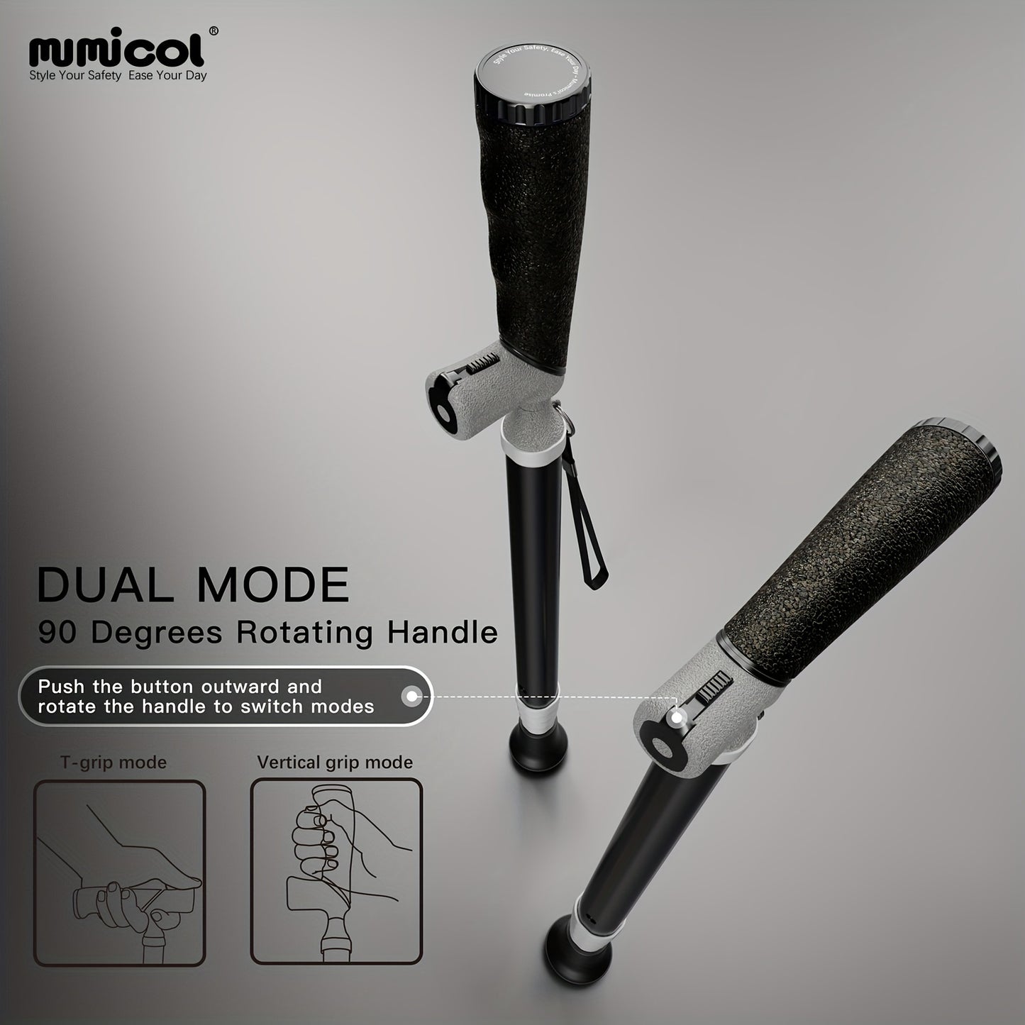 Mumicol Multifunctional Telescopic Cane with Adjustable Handle and Box