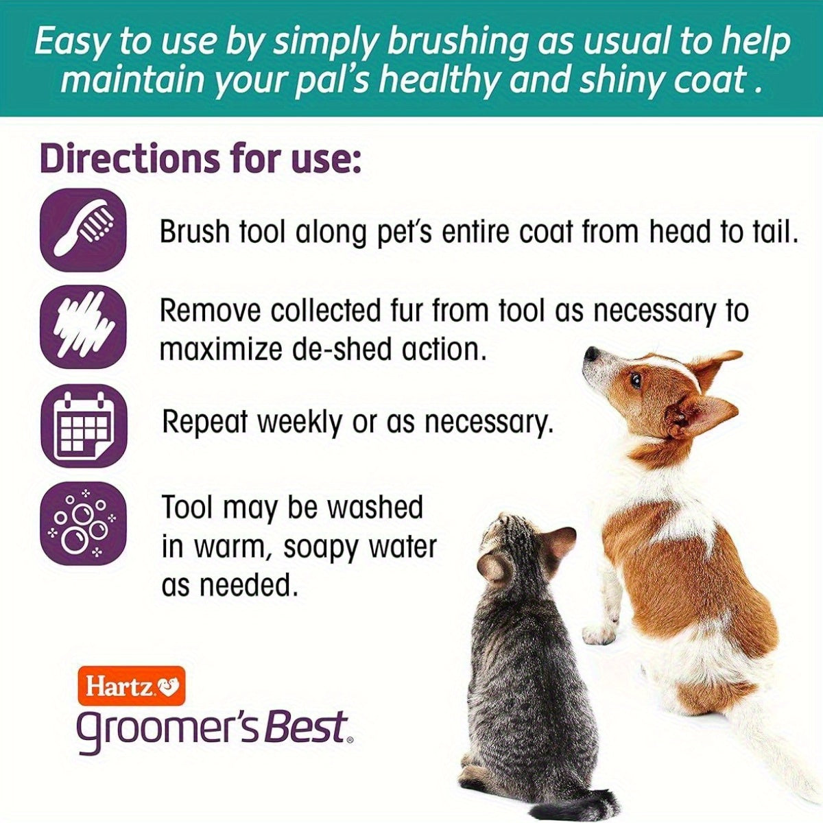 Groomer's Best Combo Dog Brush for Happy Healthy Fur