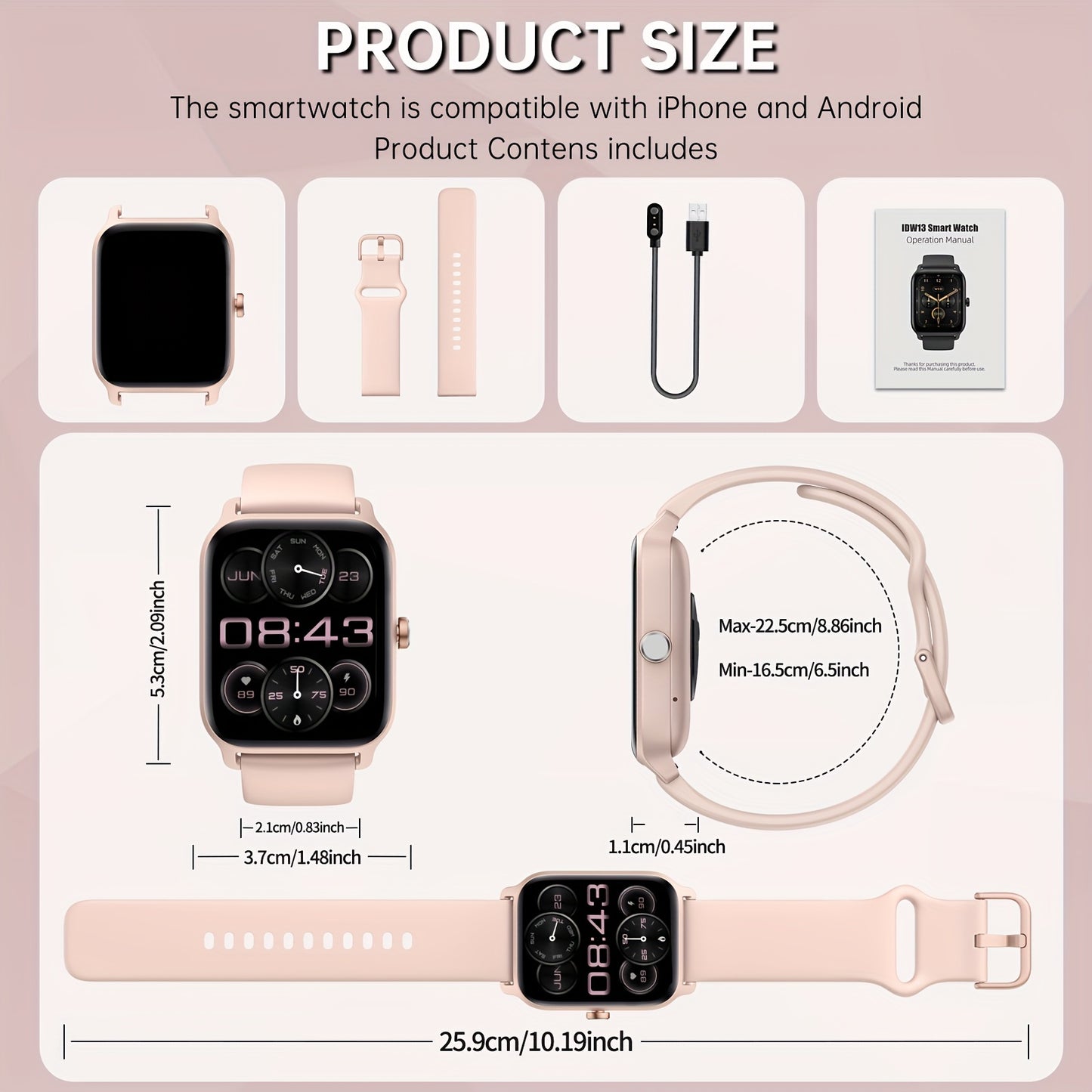 FAWEIO Smart Watch for Women with Fitness Tracker and Alexa