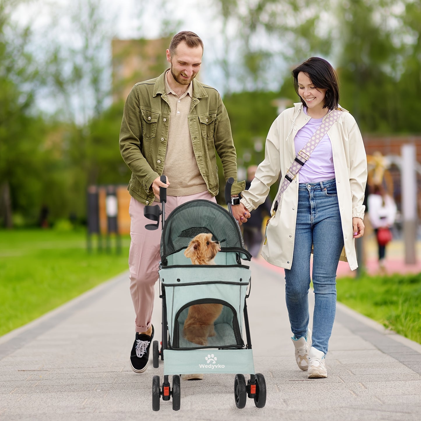 Pet Stroller Folding Cart for Dogs and Cats on the Go