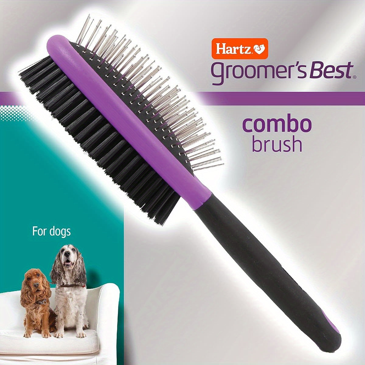 Groomer's Best Combo Dog Brush for Happy Healthy Fur
