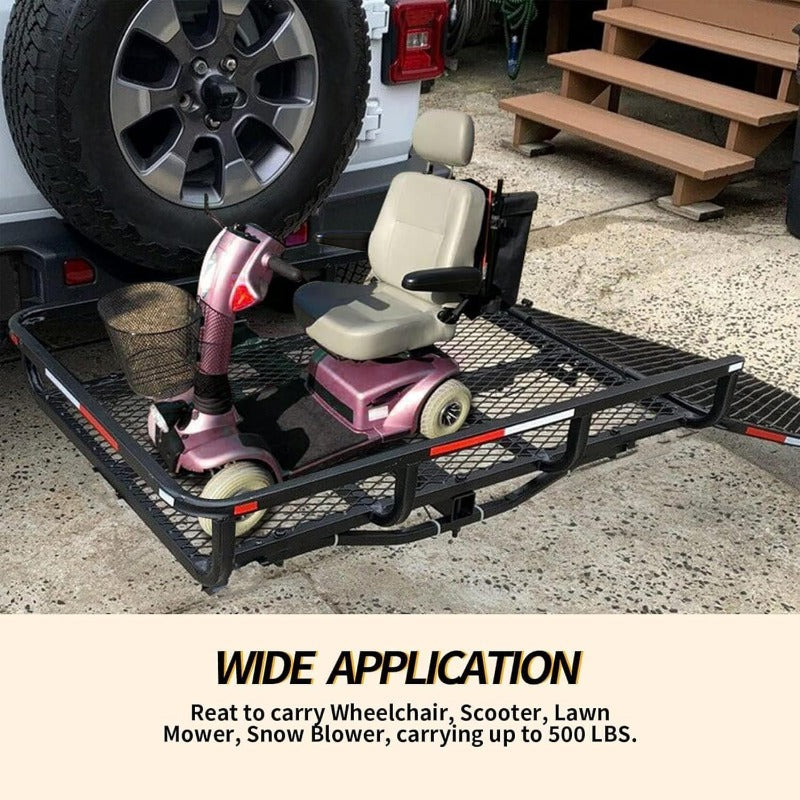 Hitch Mount Wheelchair Carrier with Ramp for Easy Loading