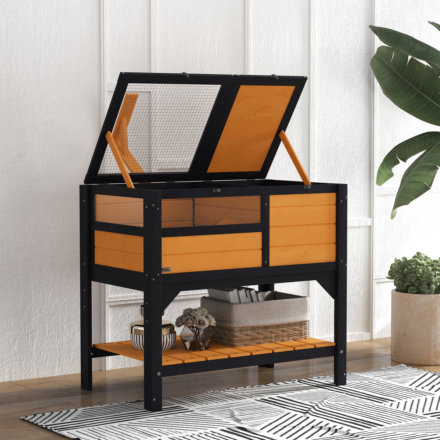 Tortoise Habitat with Shelf Storage and Weather Protection