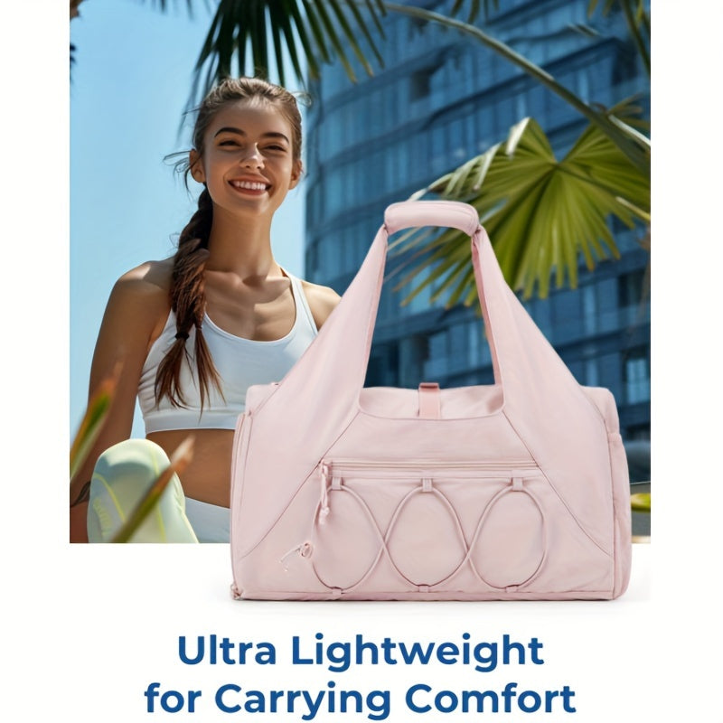 Women Gym Bag With Water Bottle Pocket And Shoe Compartment