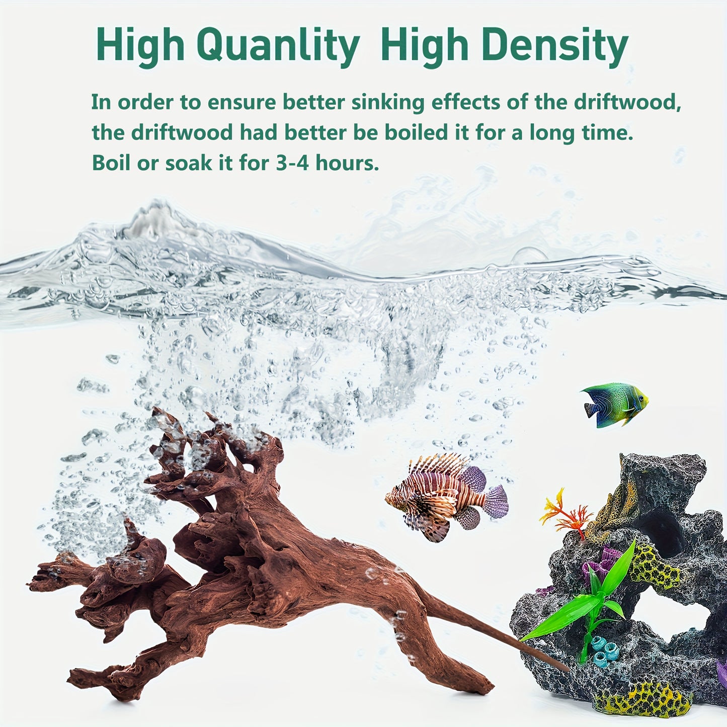 Natural Driftwood Sinking Wood for Aquarium and Reptile Decor