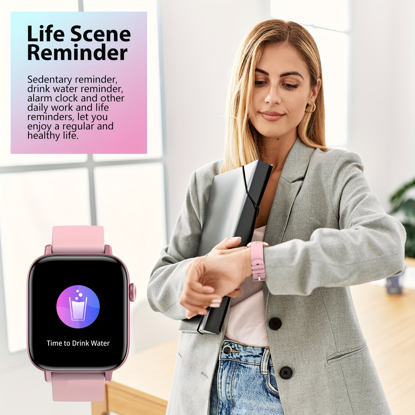 Smart Watch Fitness Tracker With Touch Screen And Voice Control