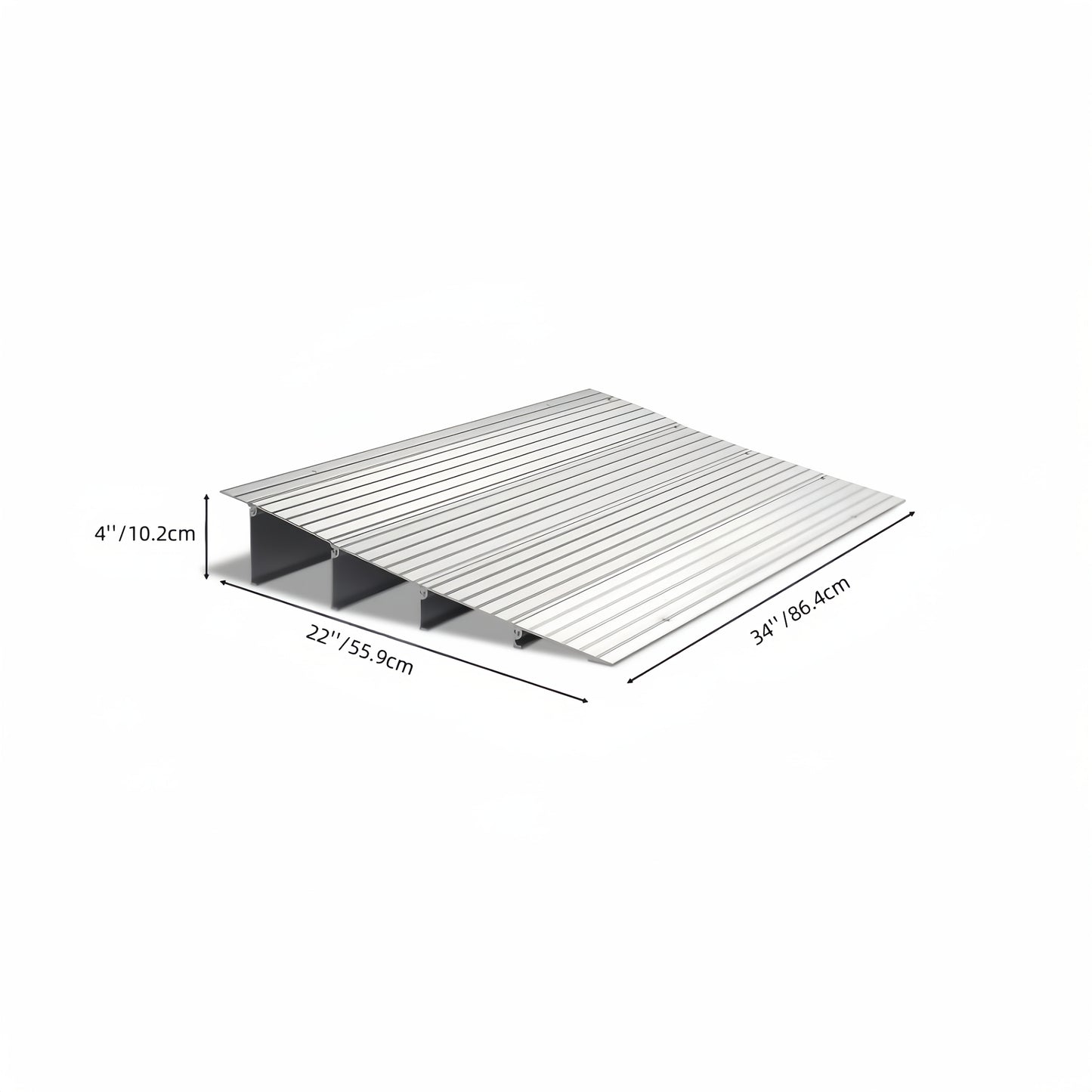 Adjustable Aluminum Alloy Wheelchair Threshold Ramp for Easy Access