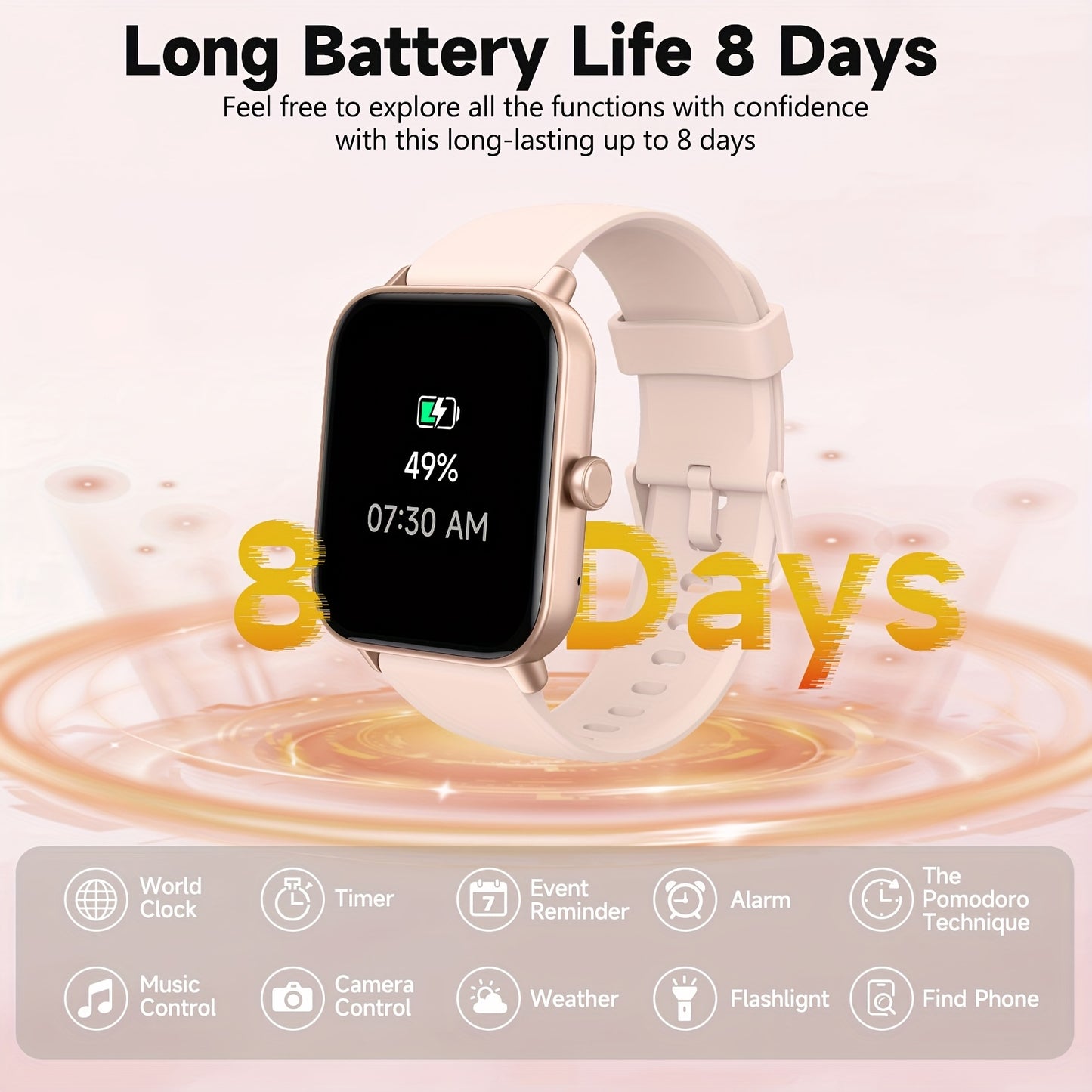 FUVEHA Smart Watch With Alexa And 100 Sports Modes
