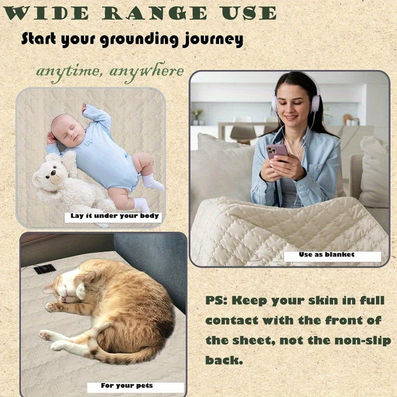 Touch Grounding Sheet for Stress Relief and Improved Sleep