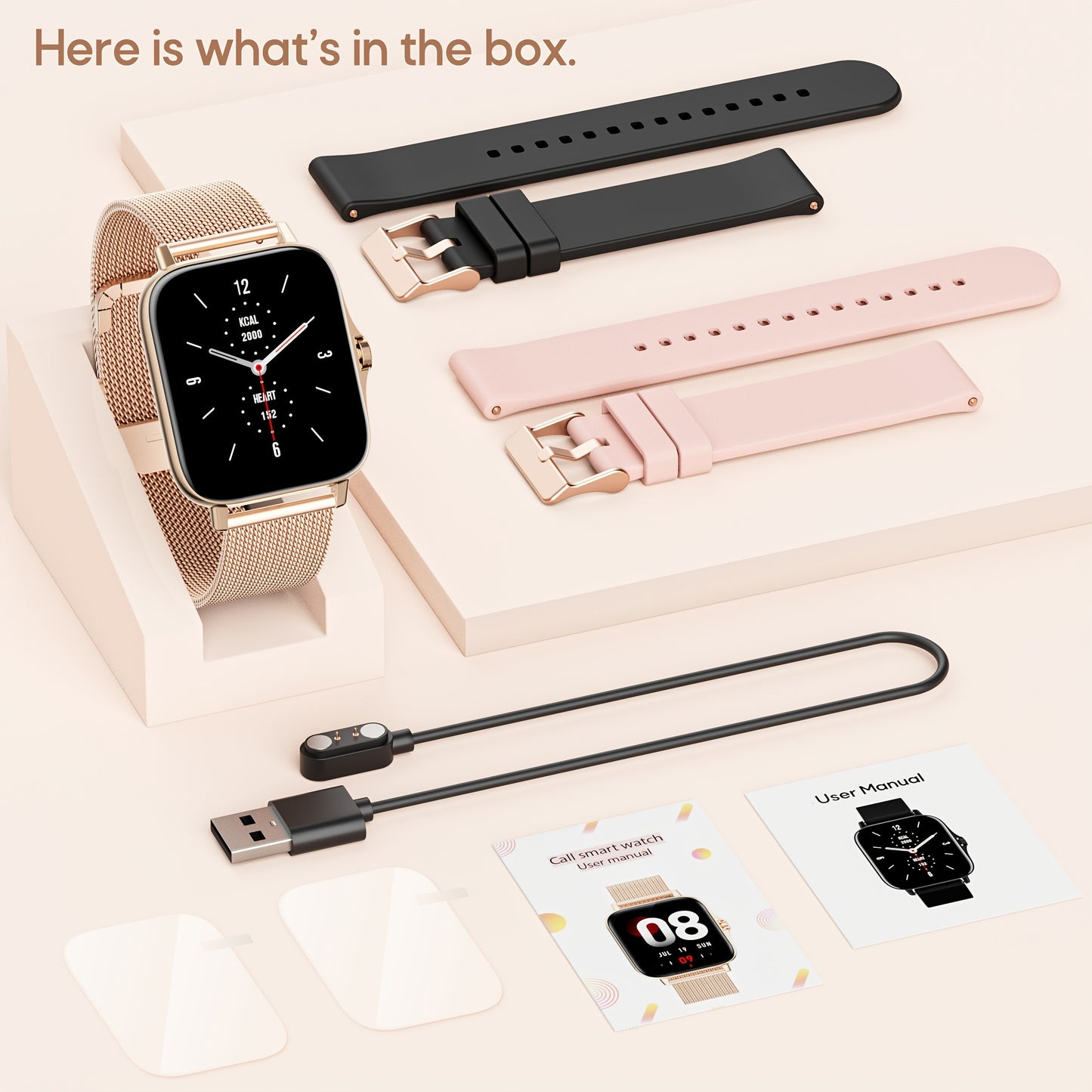 Smart Watch for Fitness Tracking and Call Notifications