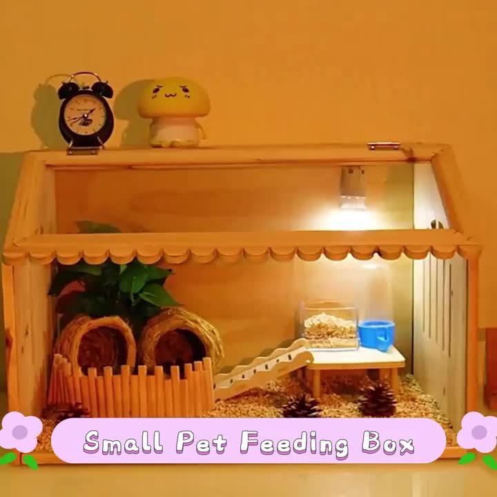 Wooden Insulated Pet Nest Box for Small Animals and Birds