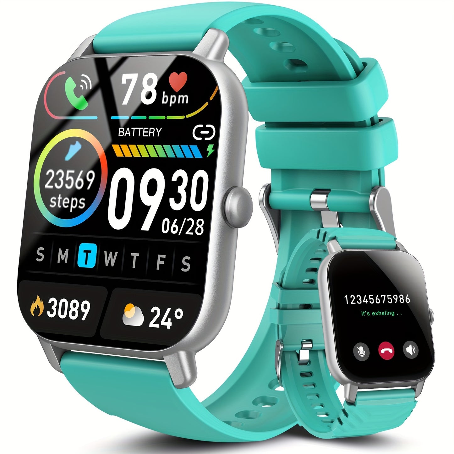 Smart Watch With Call Functionality and Fitness Tracking Features