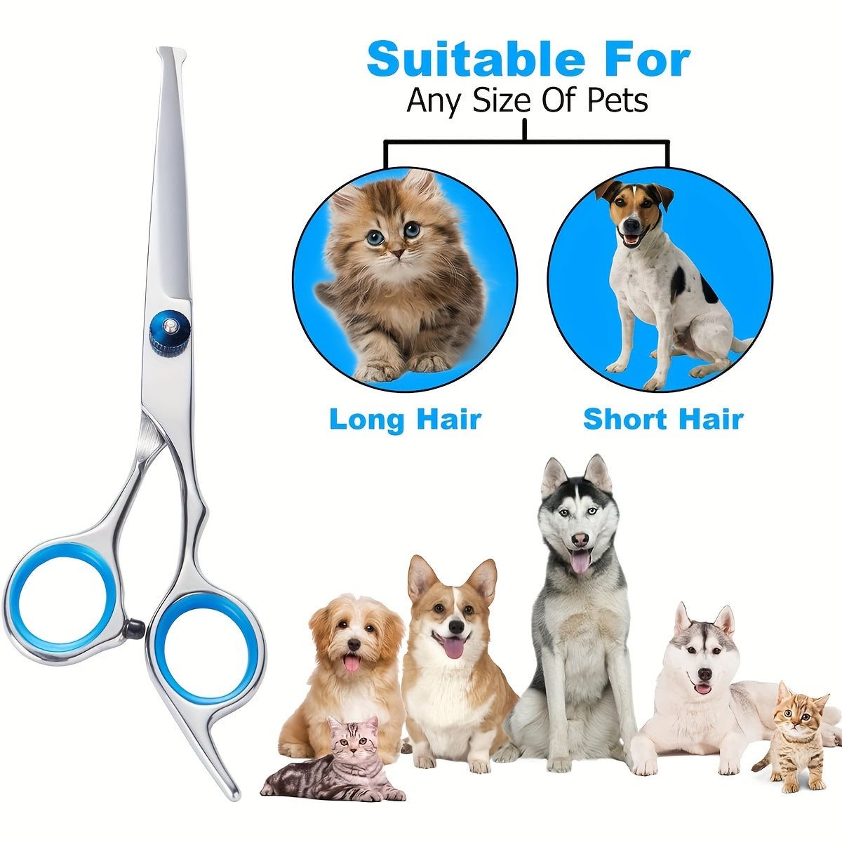 Professional Grooming Scissors Set for Dogs and Cats