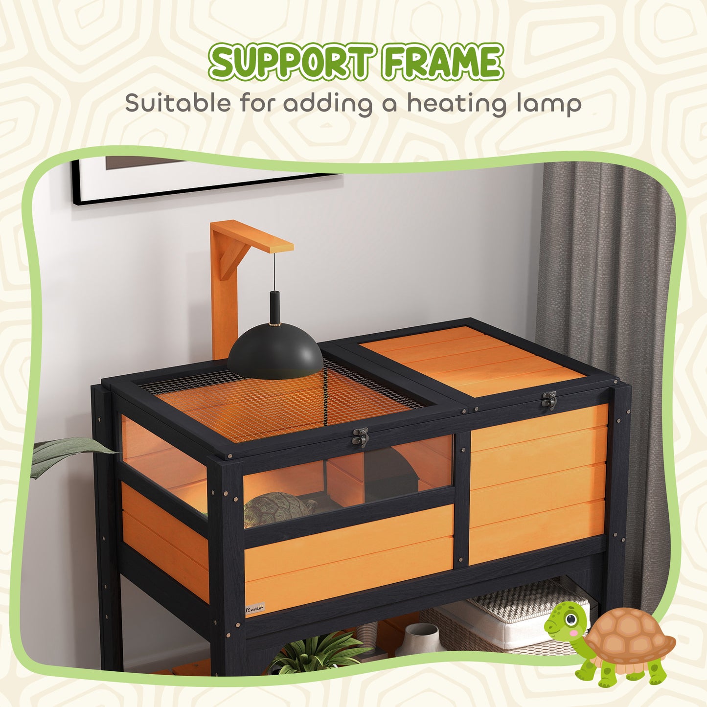 Tortoise Habitat with Shelf Storage and Weather Protection