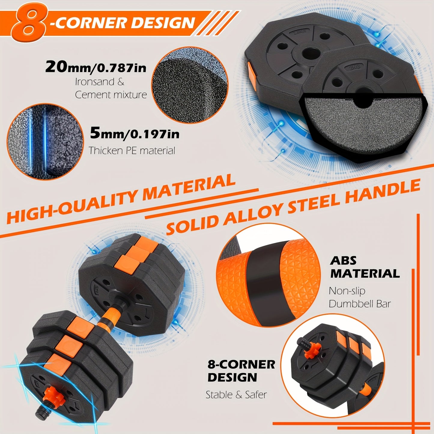 Adjustable Dumbbell Set for Home Fitness and Workout Training
