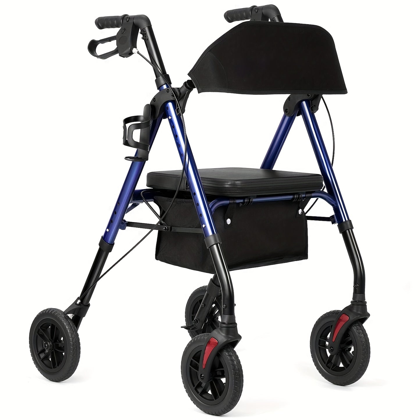 All-Terrain Rollator Walker with Tray and Padded Seat