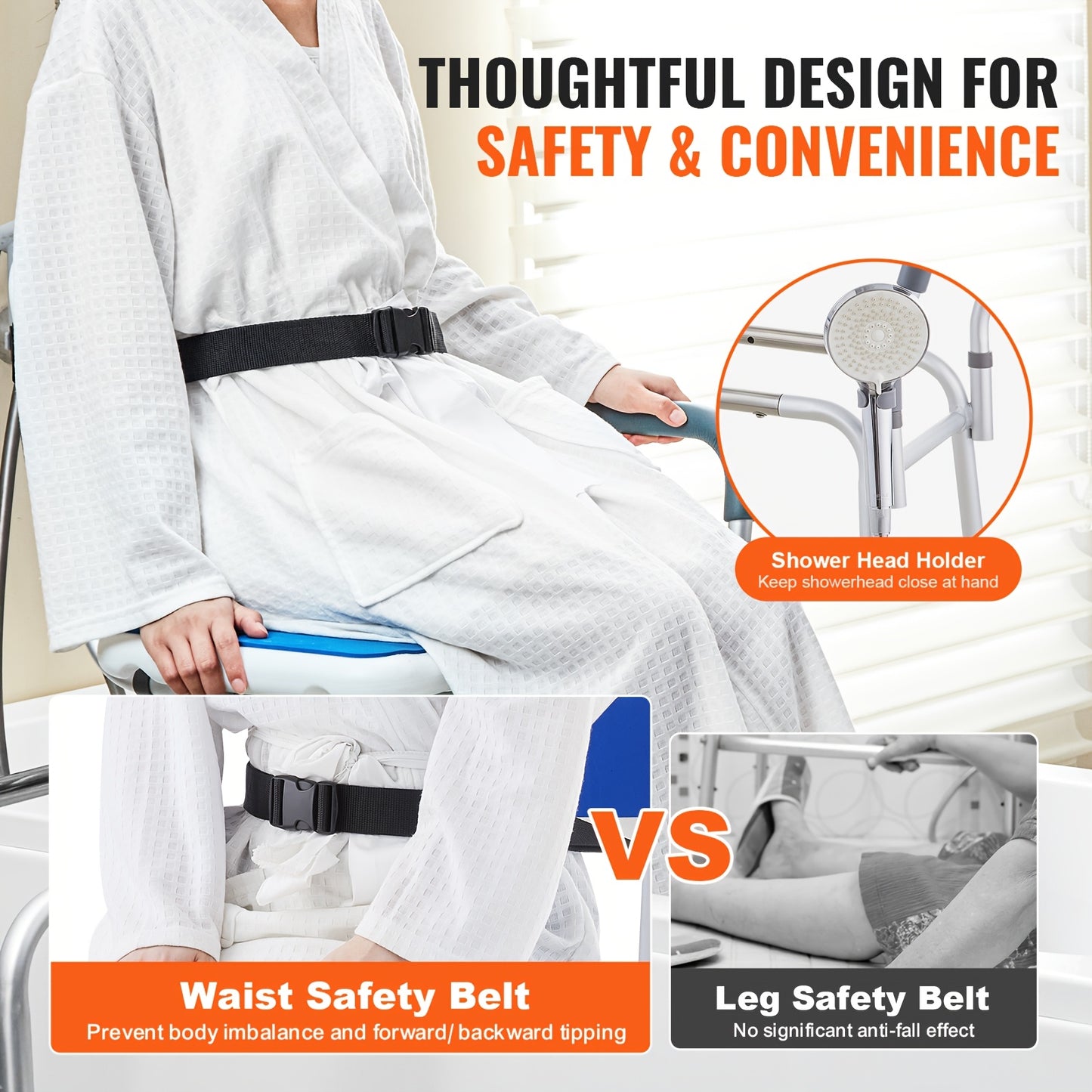 Happybuy Sliding Tub Transfer Bench With Swivel Seat and Armrest